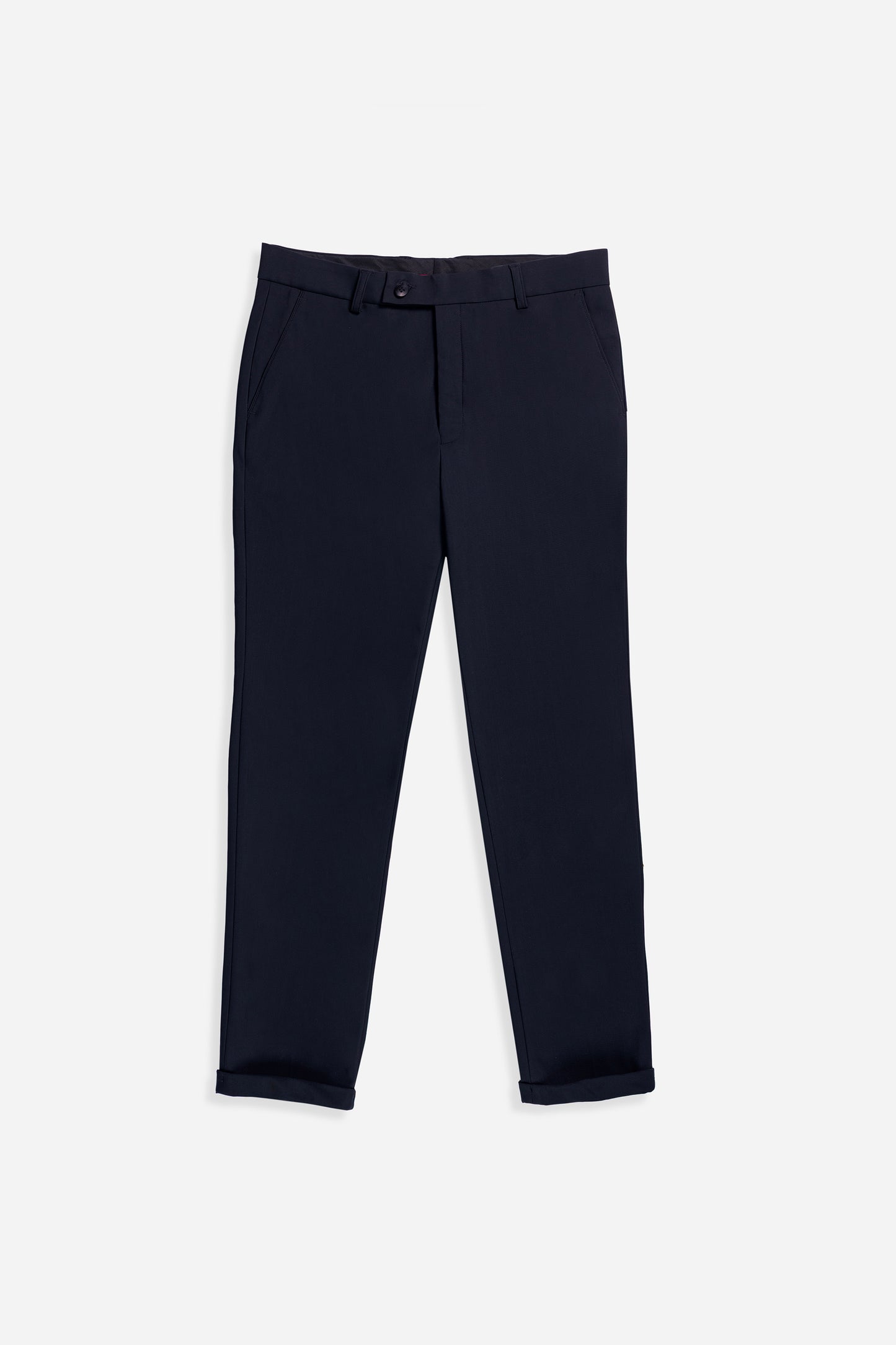 Urban Thing Navy Slim Fit Terry Rayon Formal Trouser
