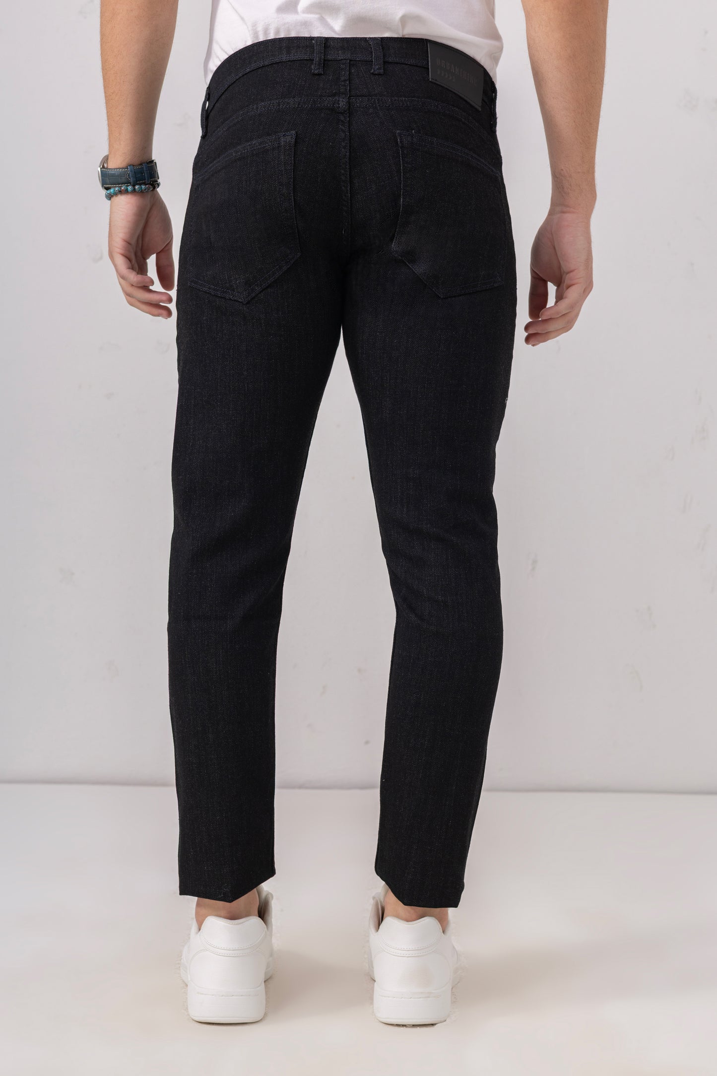 Midnight Armor – Jet Black Slim Fit Jeans for Men