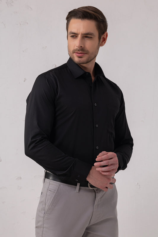 Black Premium Blend Formal Shirt