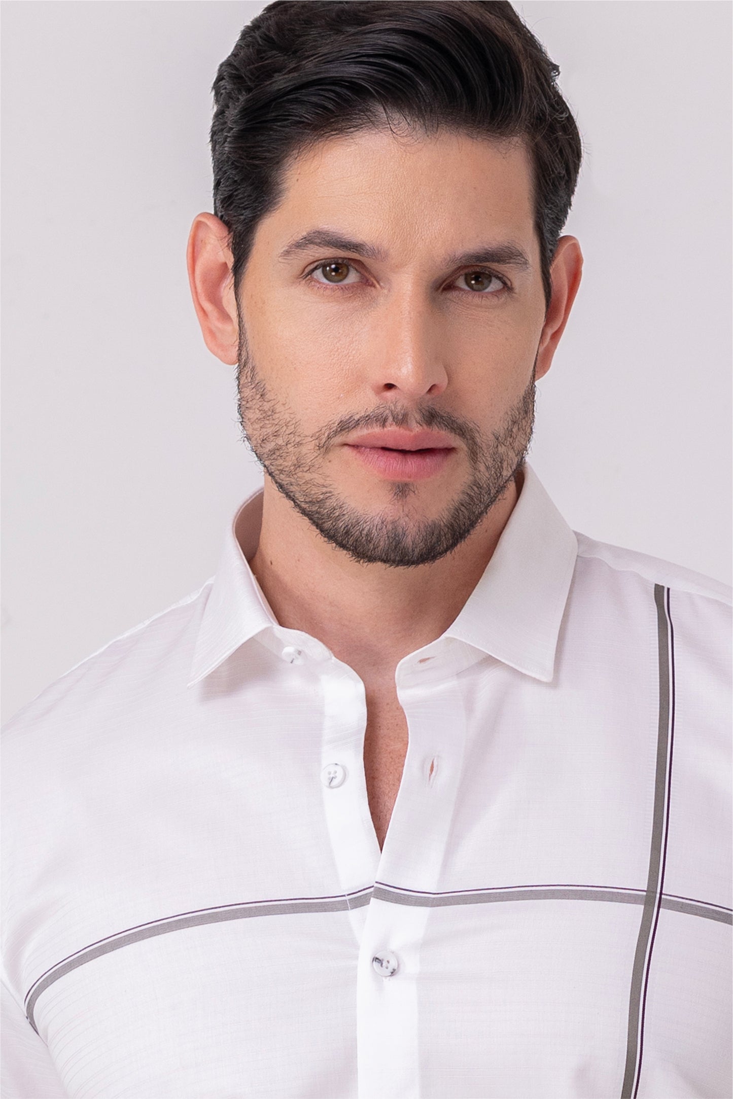 Piped Innovation White Shirt – Flat Weave Cotton. Vyne by Urban Thing.