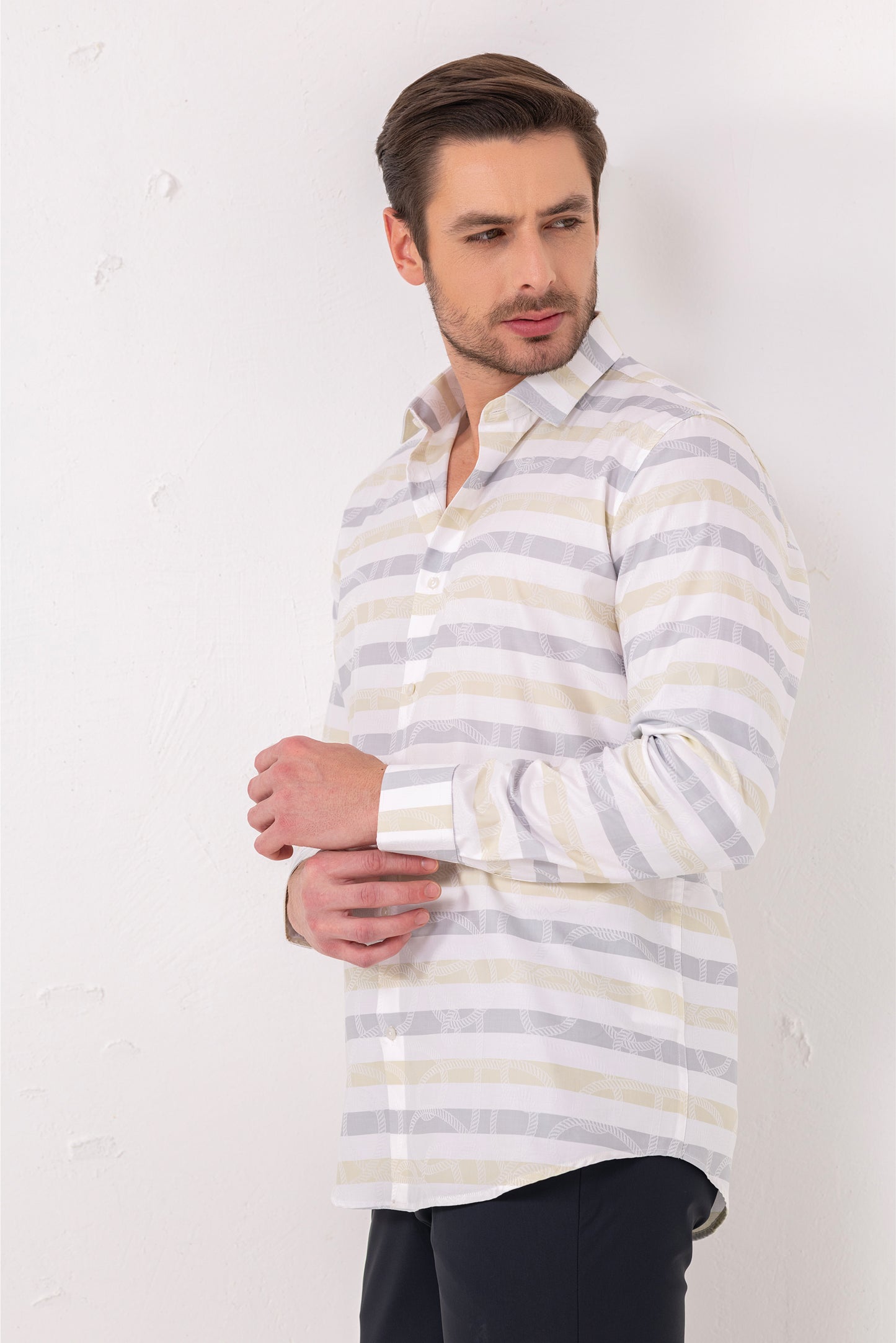 Professional Precision Flat Weave Cotton Shirt. Vyne by Urban Thing.