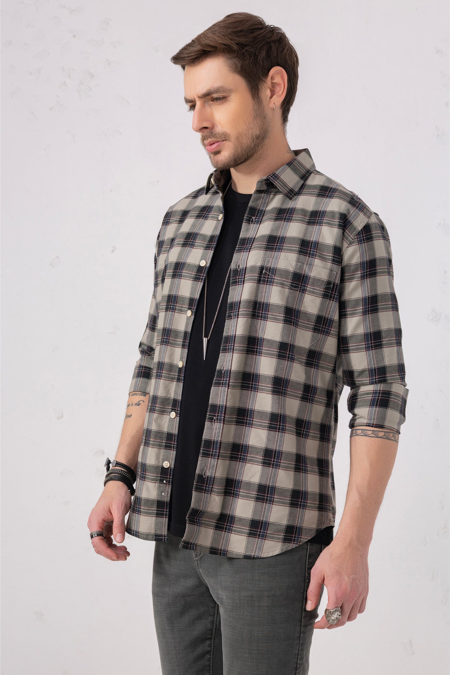 Jet Black Cotton Lycra Premium Shirt