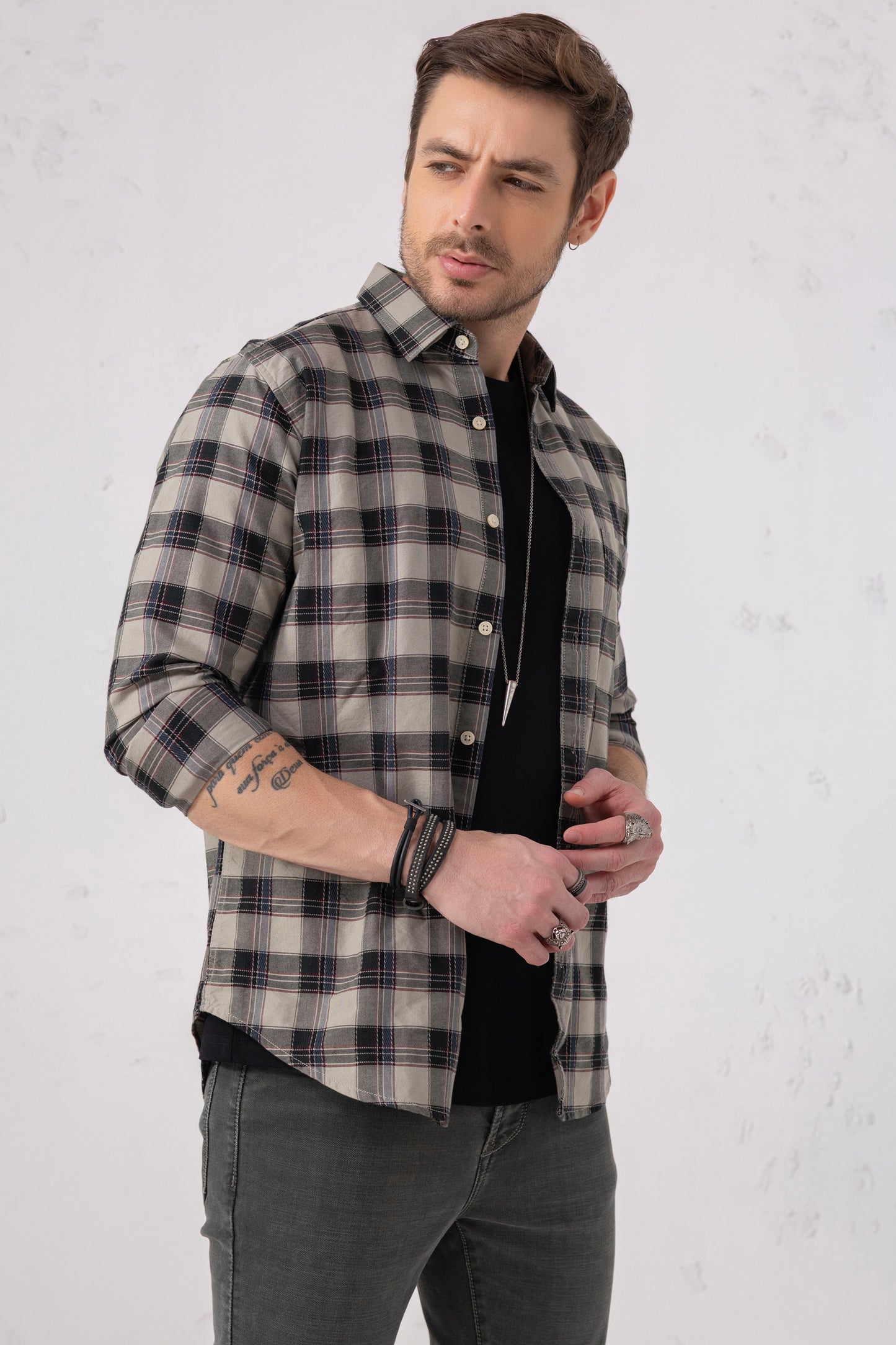 Jet Black Cotton Lycra Premium Shirt