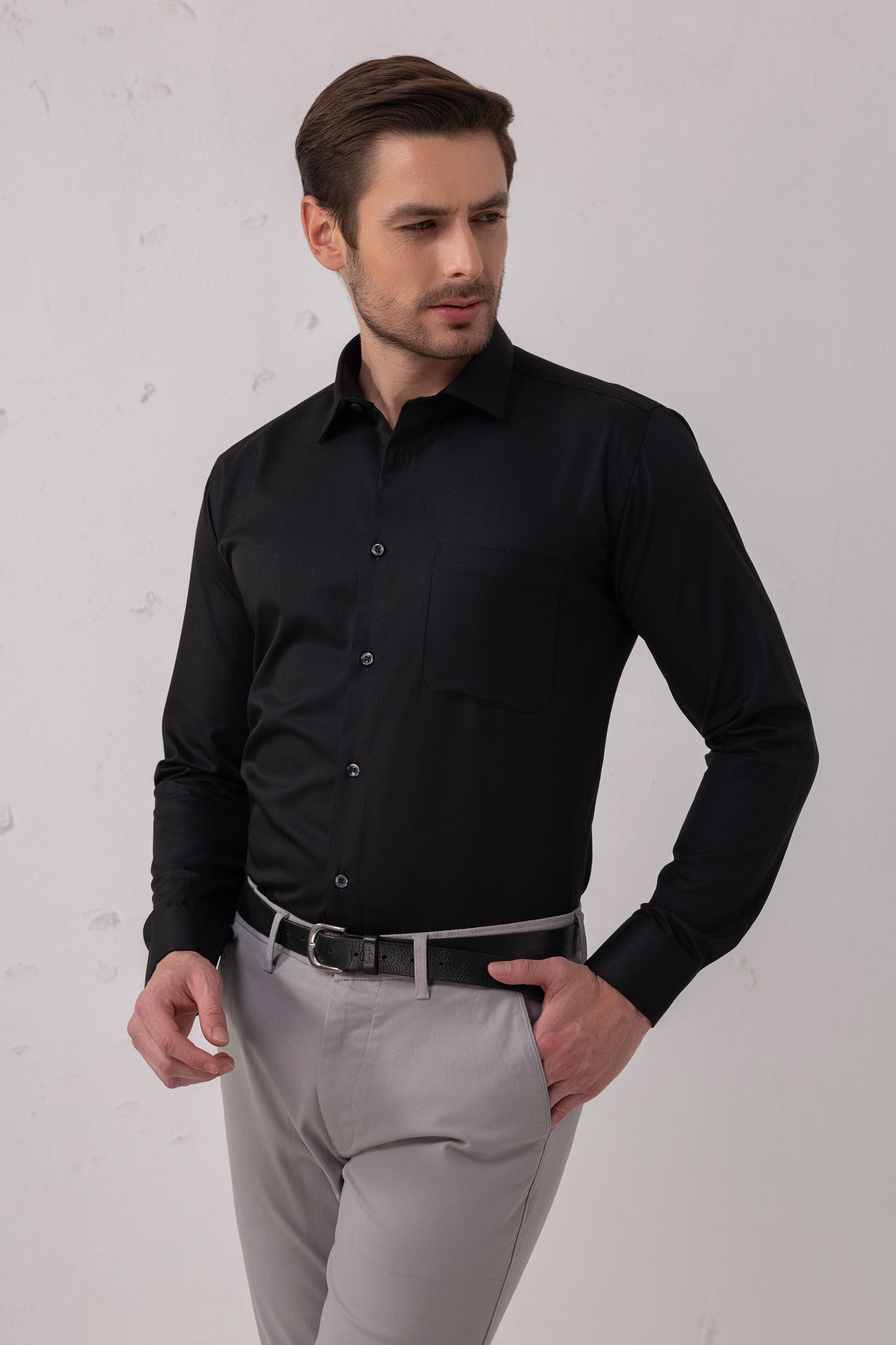 Black Premium Blend Formal Shirt