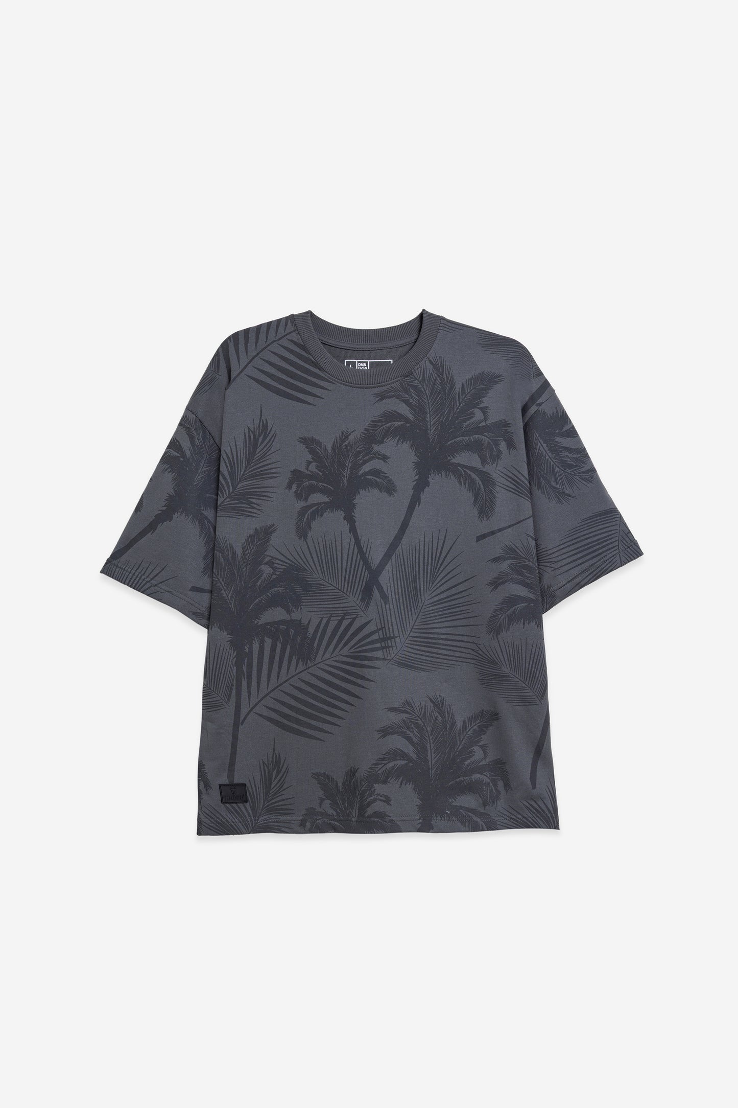 Palm Print All-Over Oversized Tee