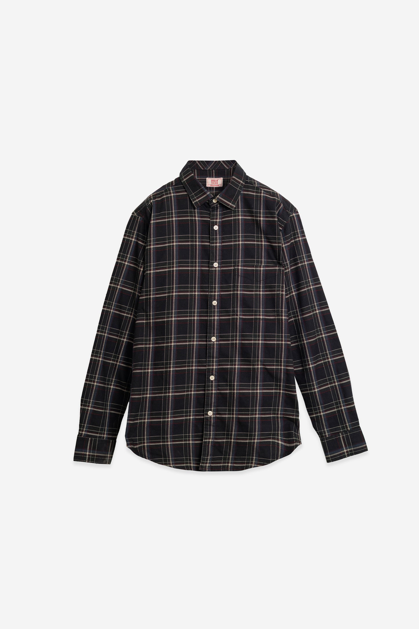 Navy Check Mastery Shirt 100% Cotton