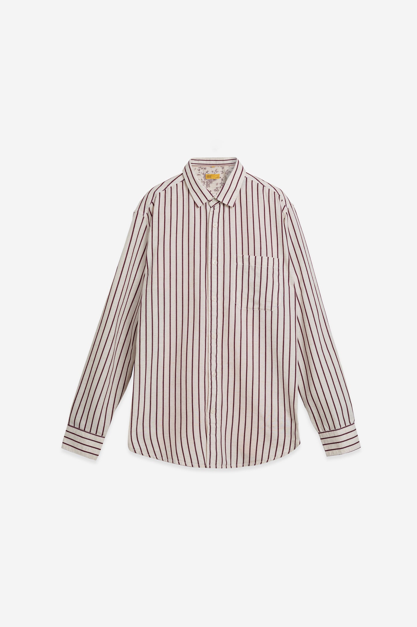 Striped Cotton Shirt in Rust