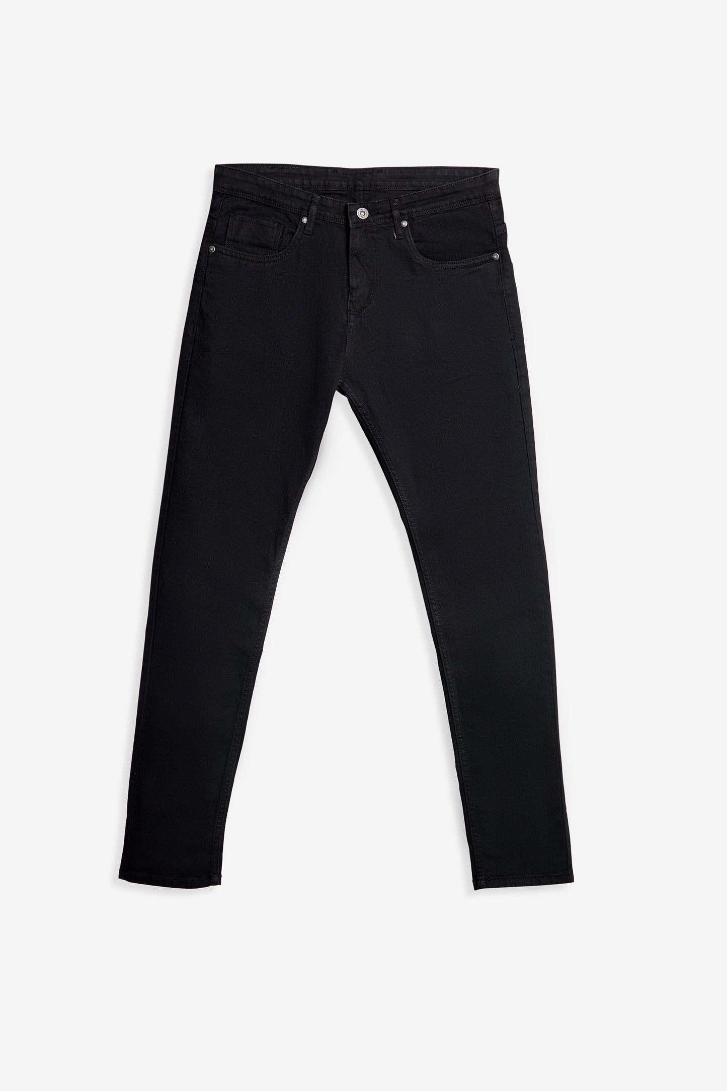 Urban Thing Men’s Jet Black Clean Look Stretch Denim Jeans