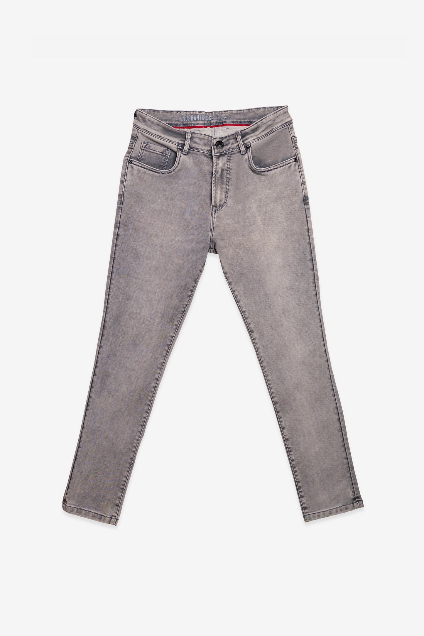 Urban Thing Grey Stonewashed Slim Fit Jeans