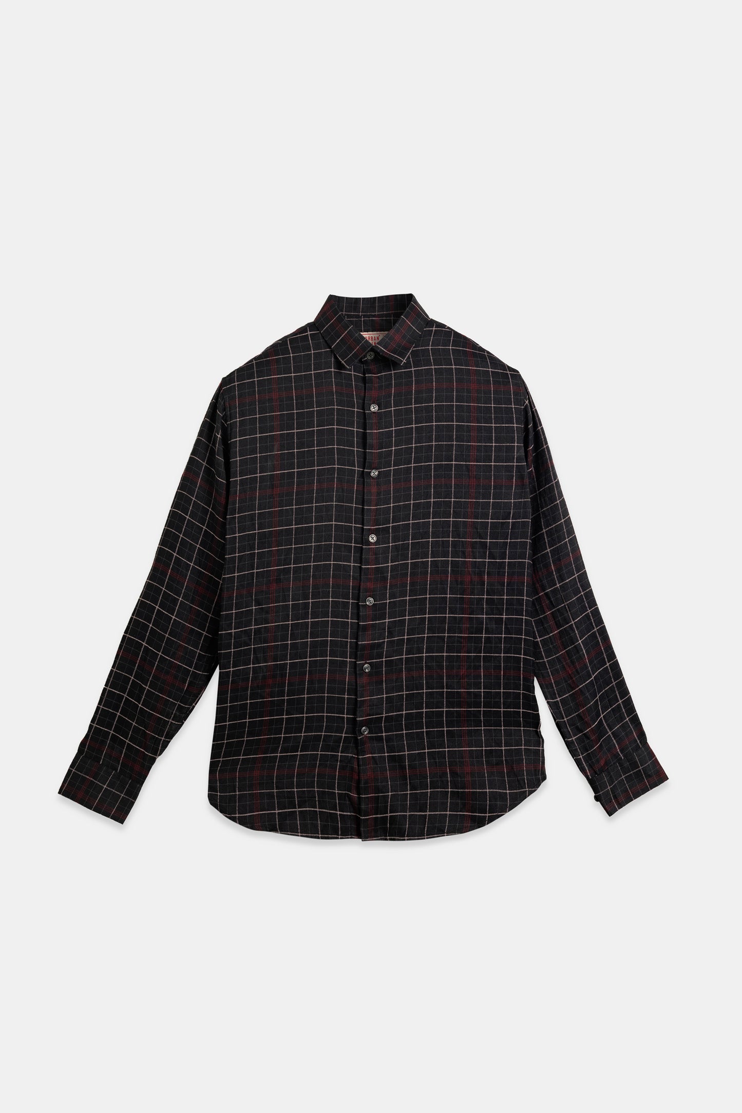 Black & Maroon Grid Shirt