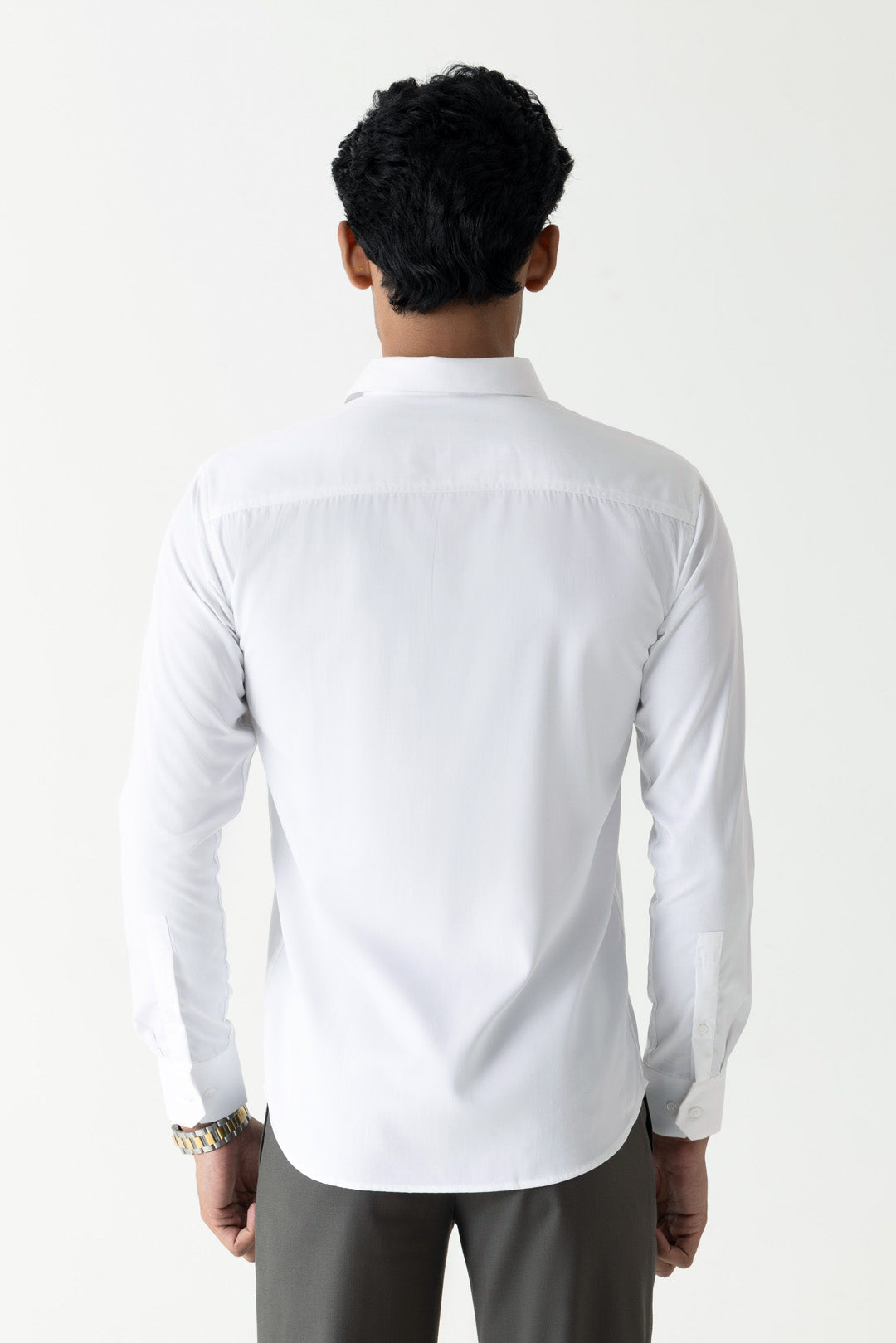 Wrinkle Resistant White Colour Regular Slim Fit Full Sleeve Shirt