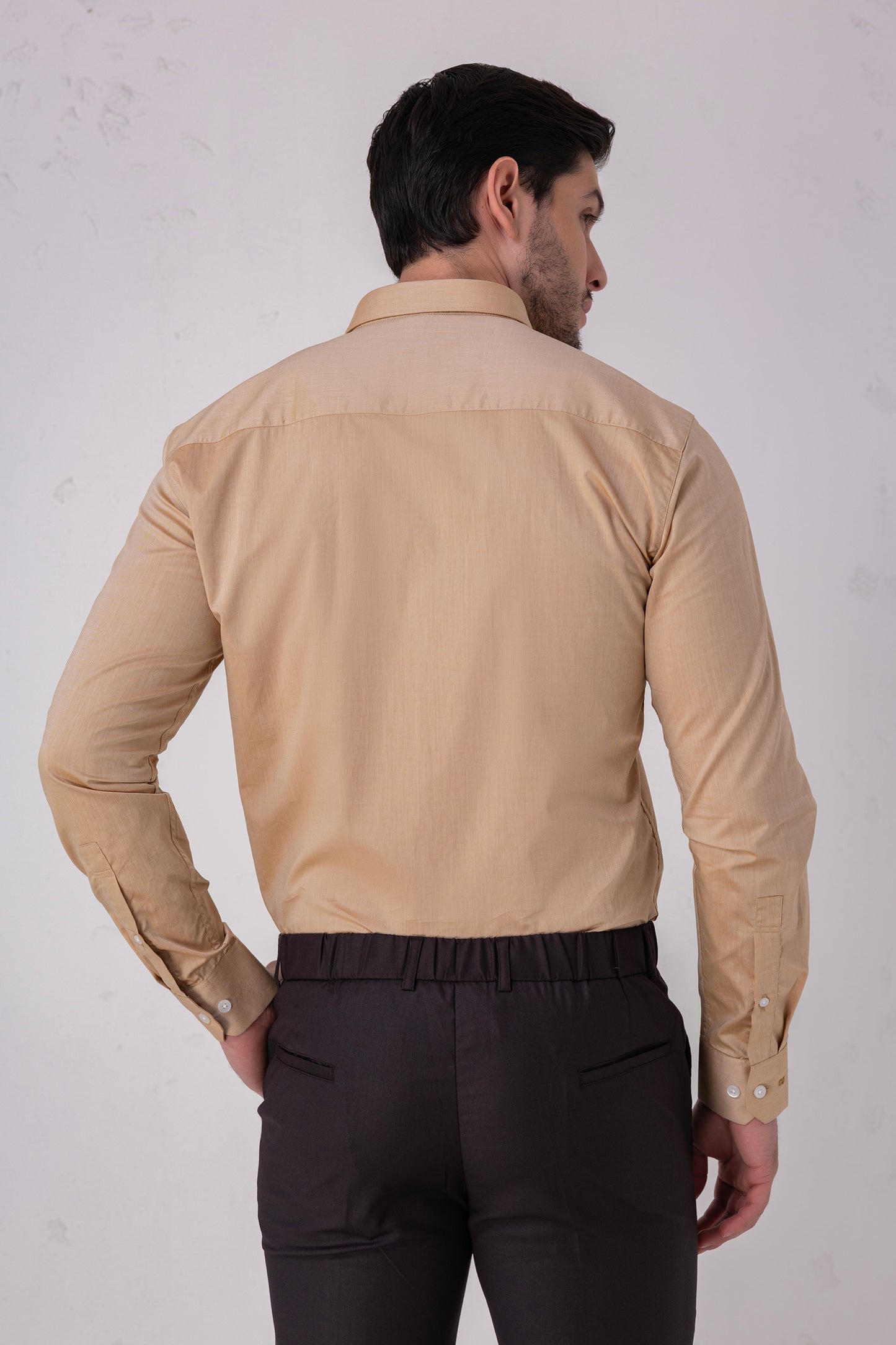 Beige Premium Cotton Formal Shirt. BE SHARP by Urban Thing.