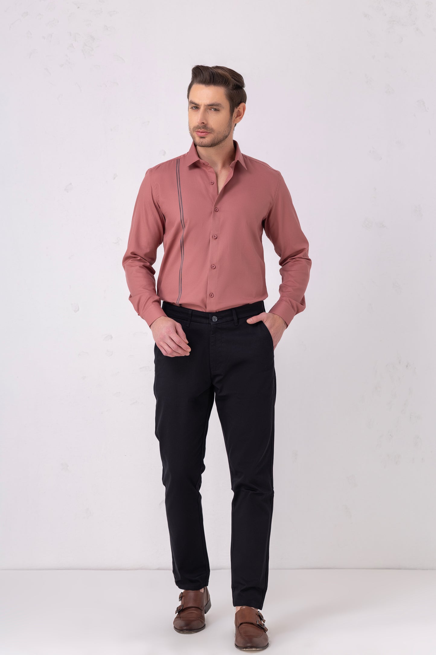 Premium Coral Dobby Weave Shirt. Vyne by Urban Thing.