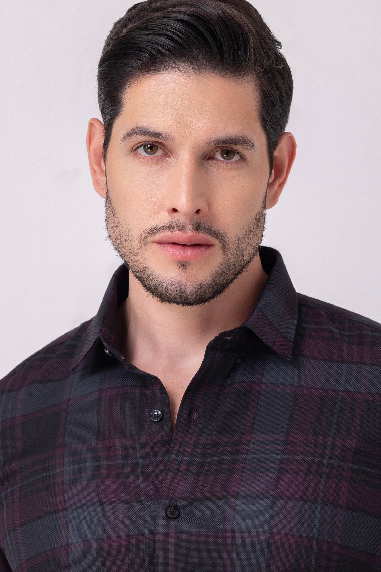 Heritage Innovation Cotton Dobby Plaid Check Shirt. Vyne by Urban Thing.