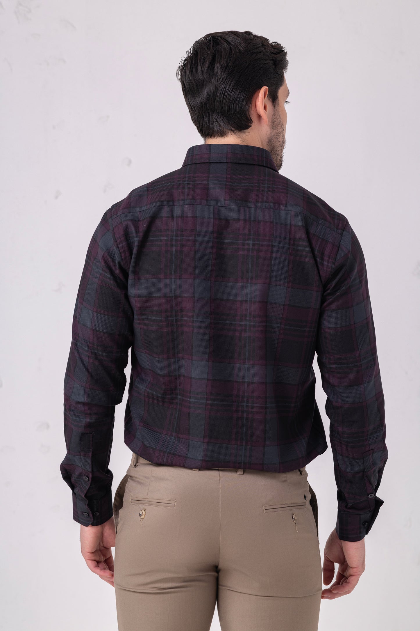 Heritage Innovation Cotton Dobby Plaid Check Shirt. Vyne by Urban Thing.