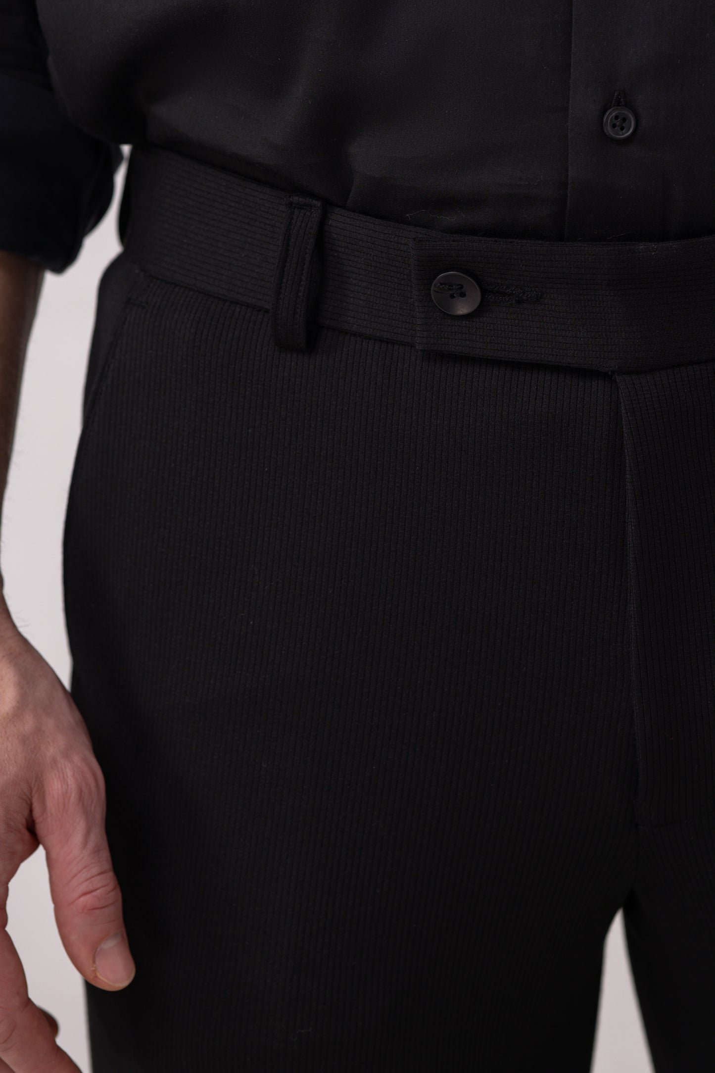 Urban Thing Slim Textured Black Trouser – Formal to Party-Ready