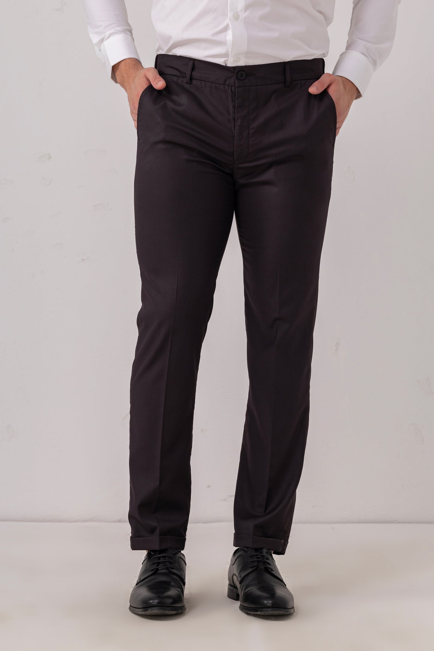 Urban Thing Black Flex Waist Formal Trouser for Men