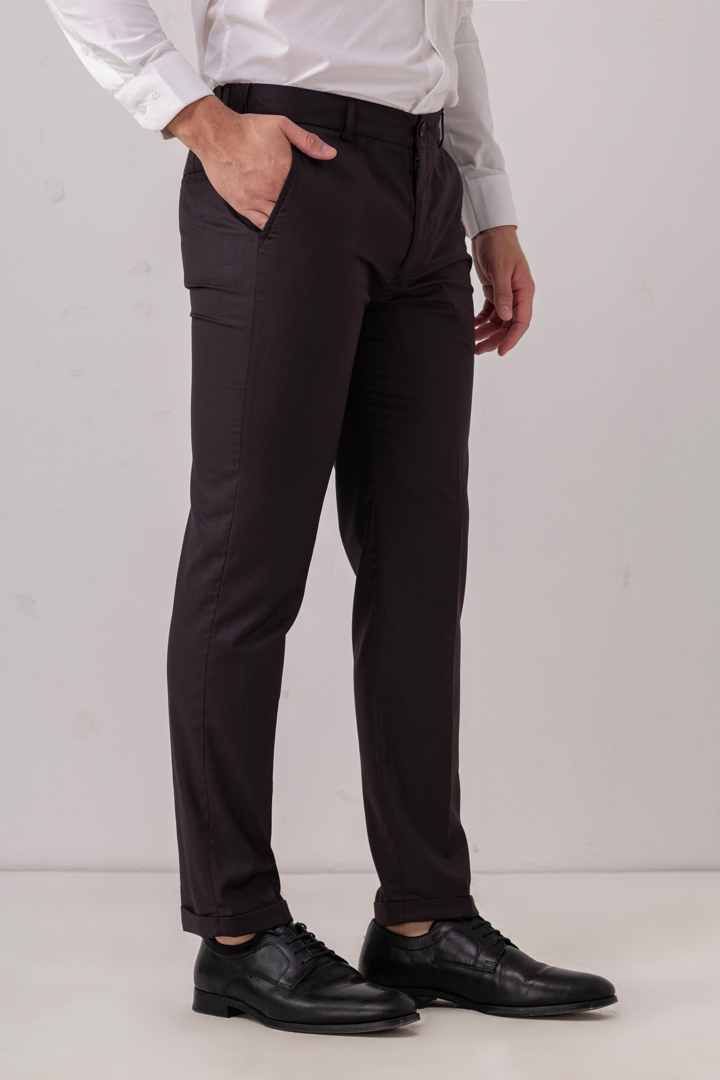 Urban Thing Black Flex Waist Formal Trouser for Men