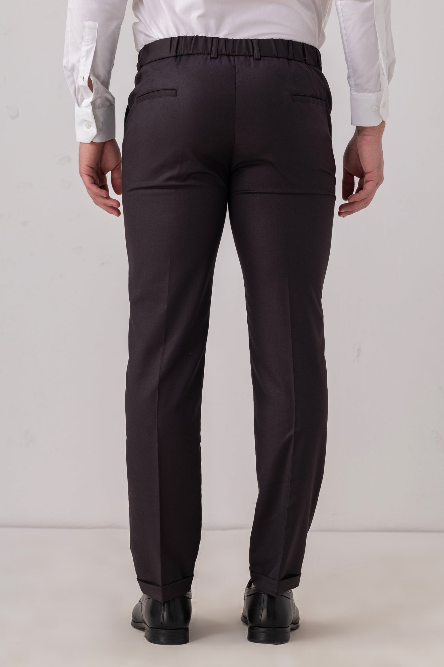 Urban Thing Black Flex Waist Formal Trouser for Men