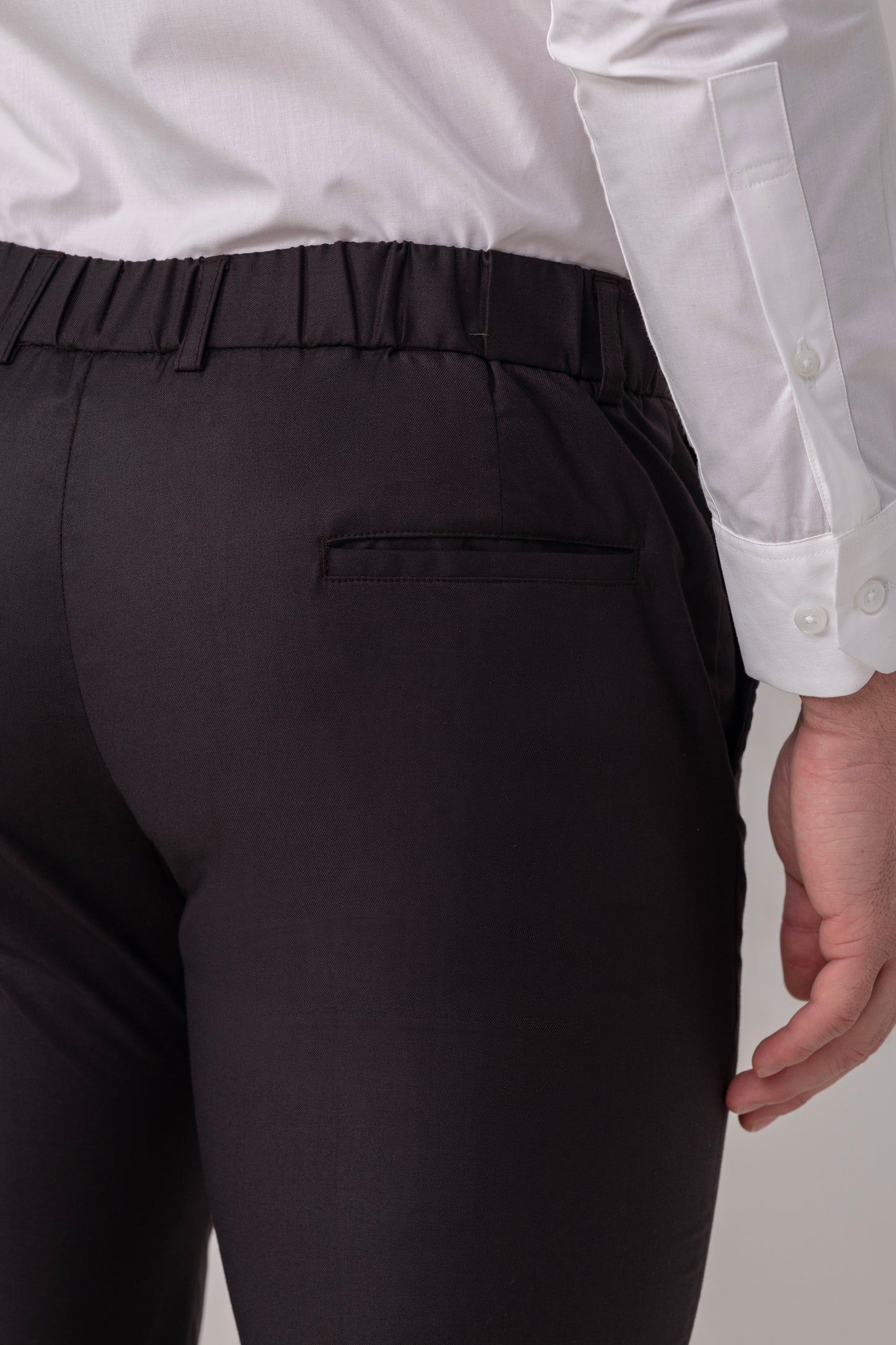 Urban Thing Black Flex Waist Formal Trouser for Men