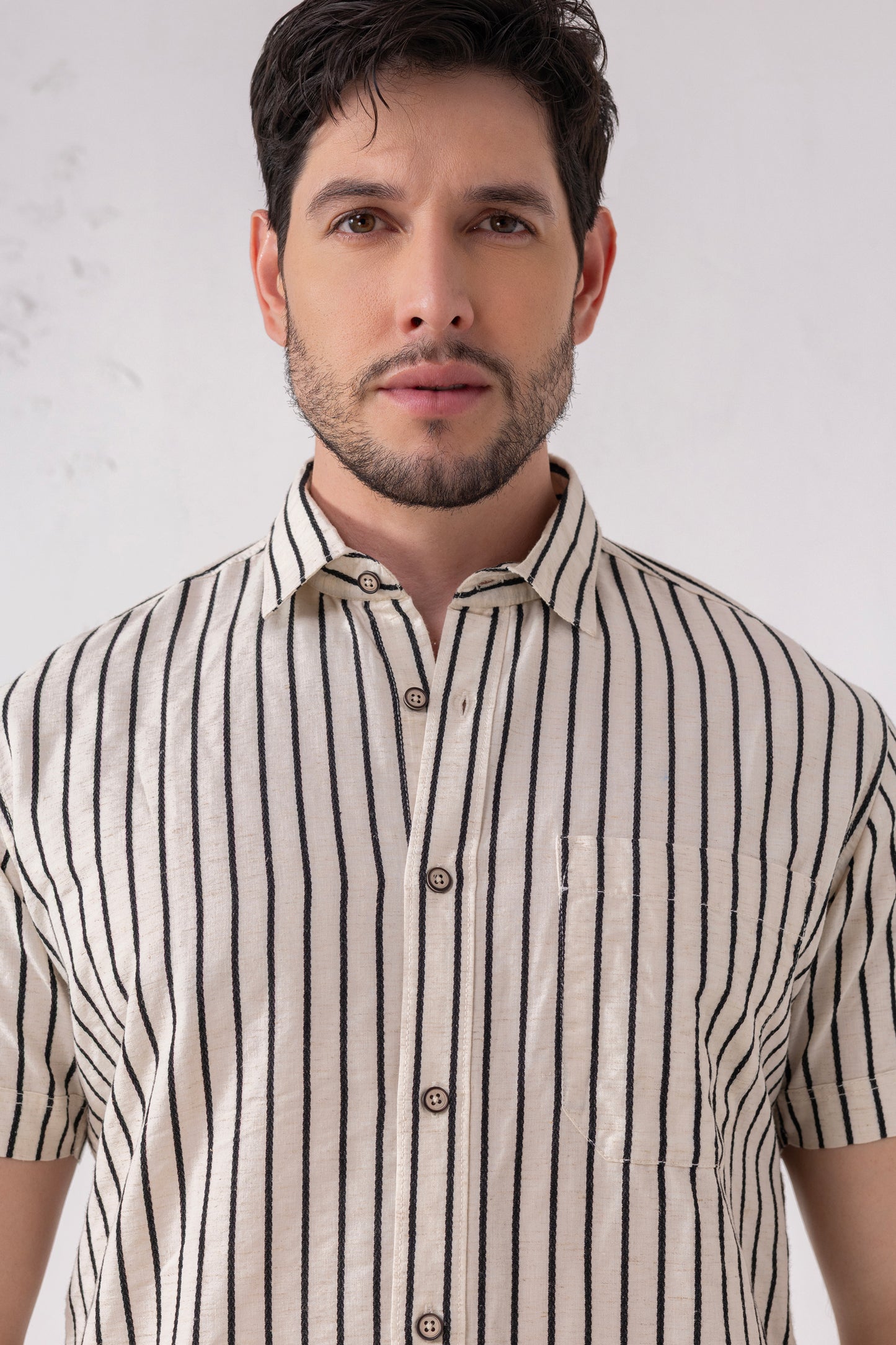 Half Sleeve Striped Shirt – 100% Cotton