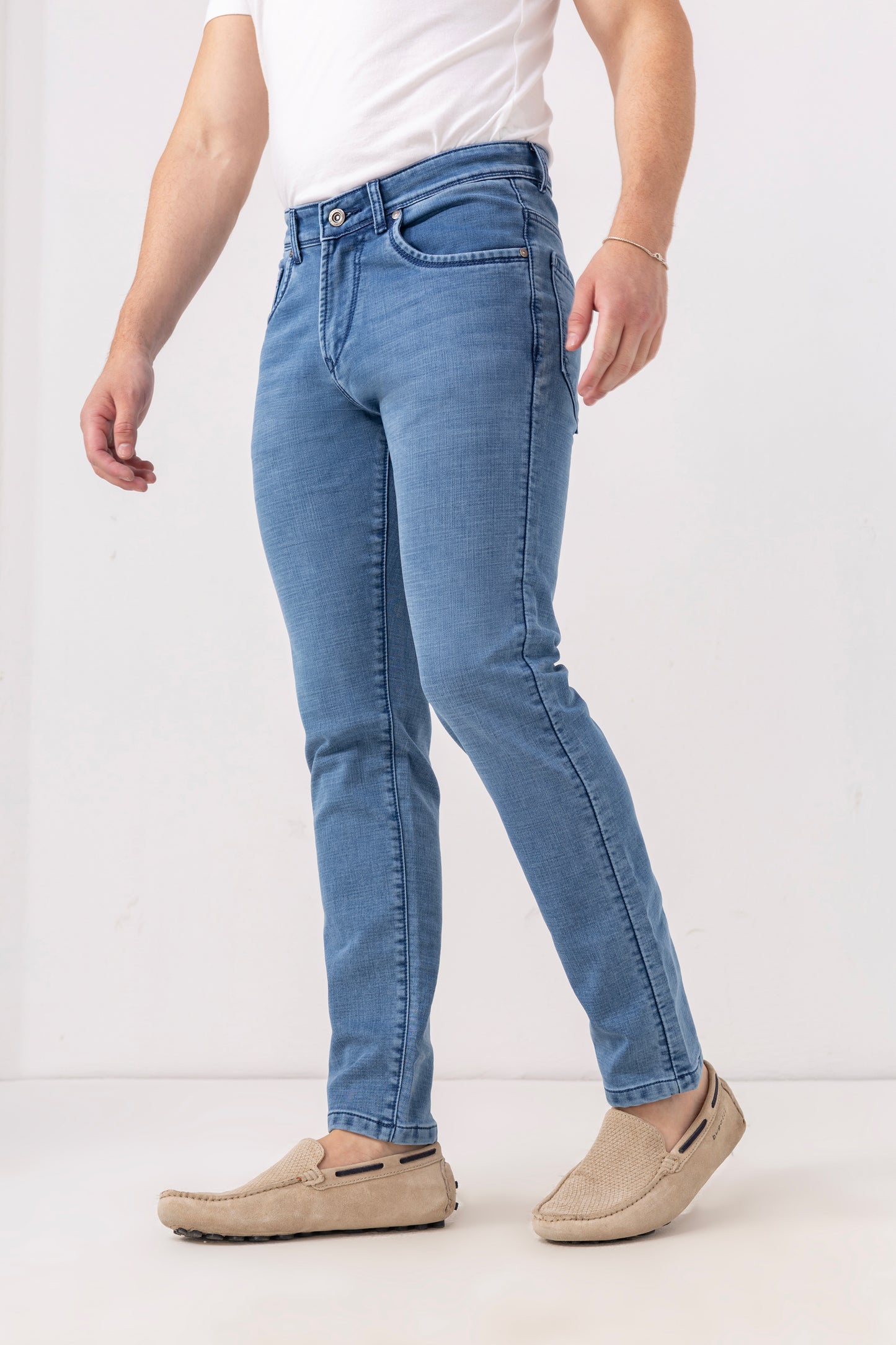 Sky Fade Slim Fit Denim Jeans for Men