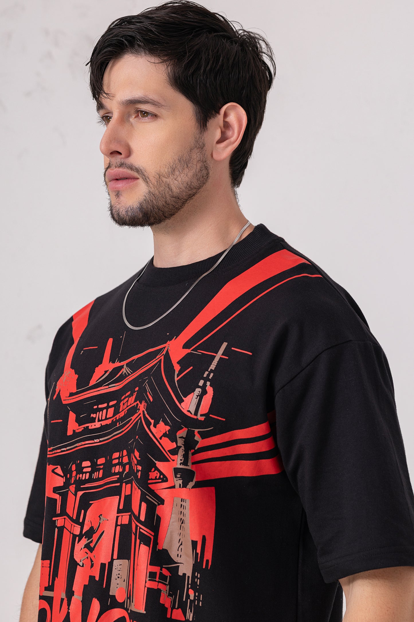 Midnight Tokyo Oversized Print T-shirt