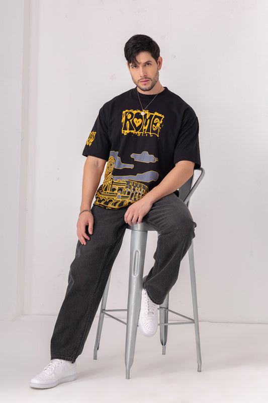 Rome Print Oversized T-shirt