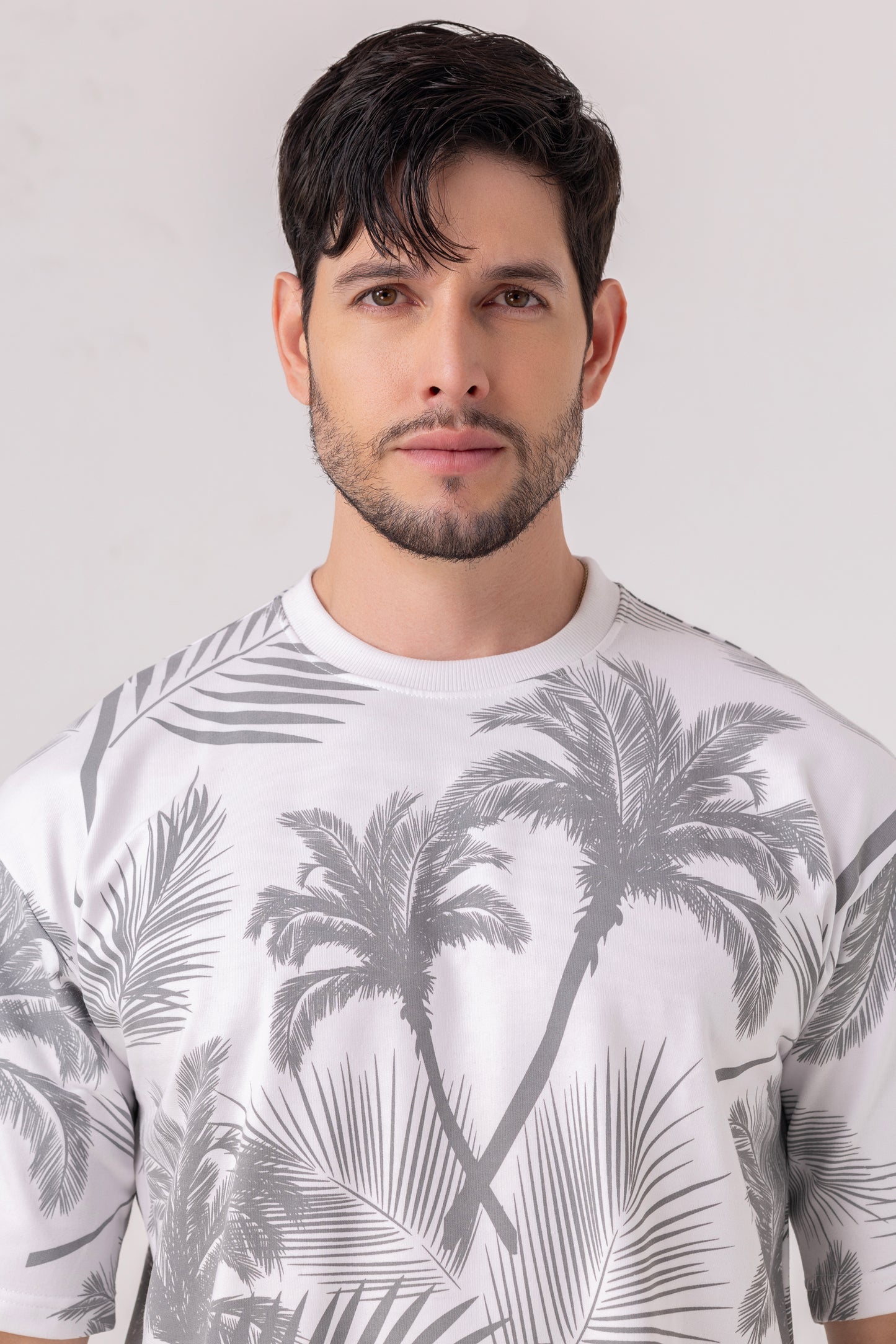 Palm Print All Over Oversized Tee