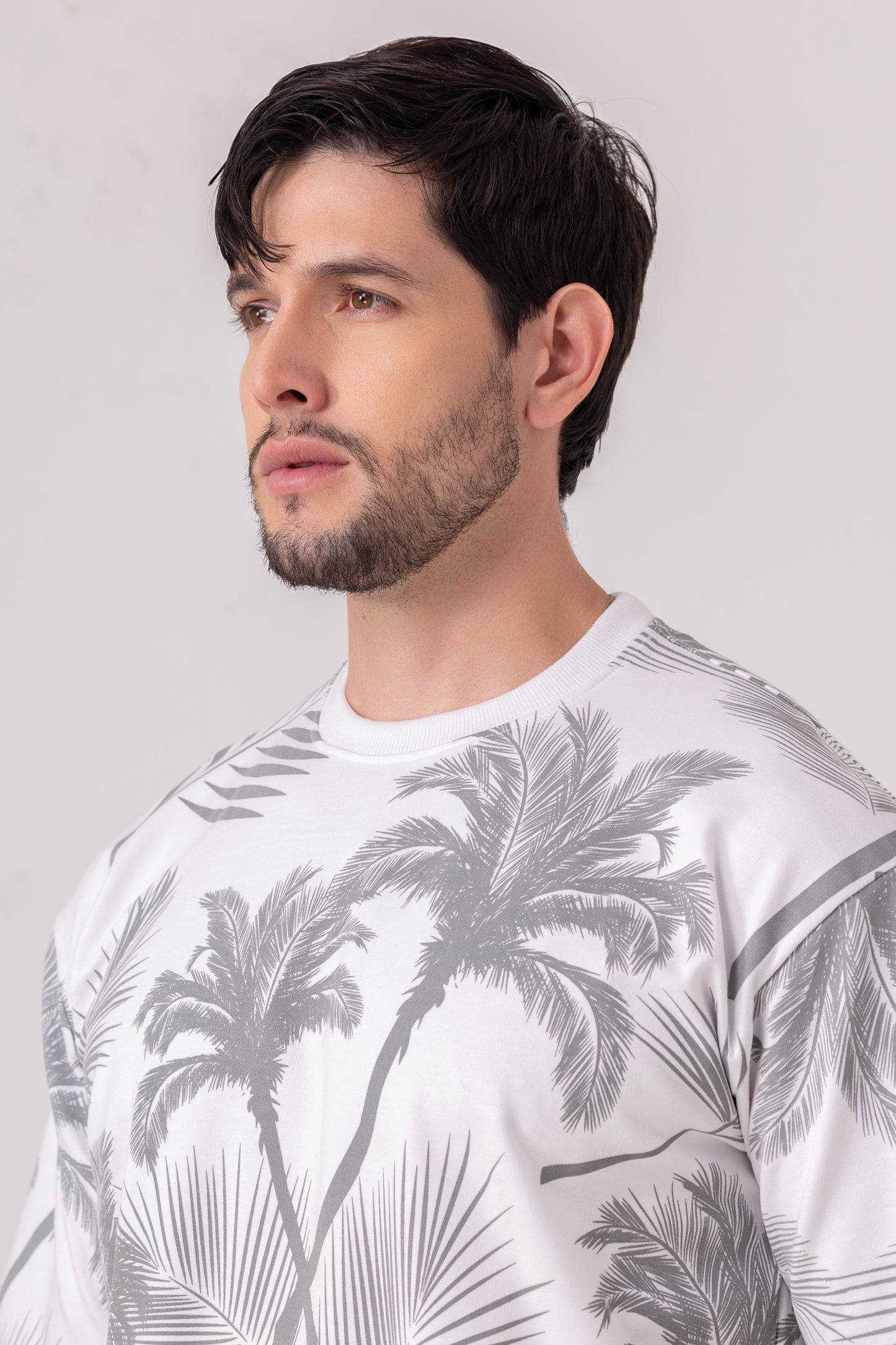 Palm Print All Over Oversized Tee