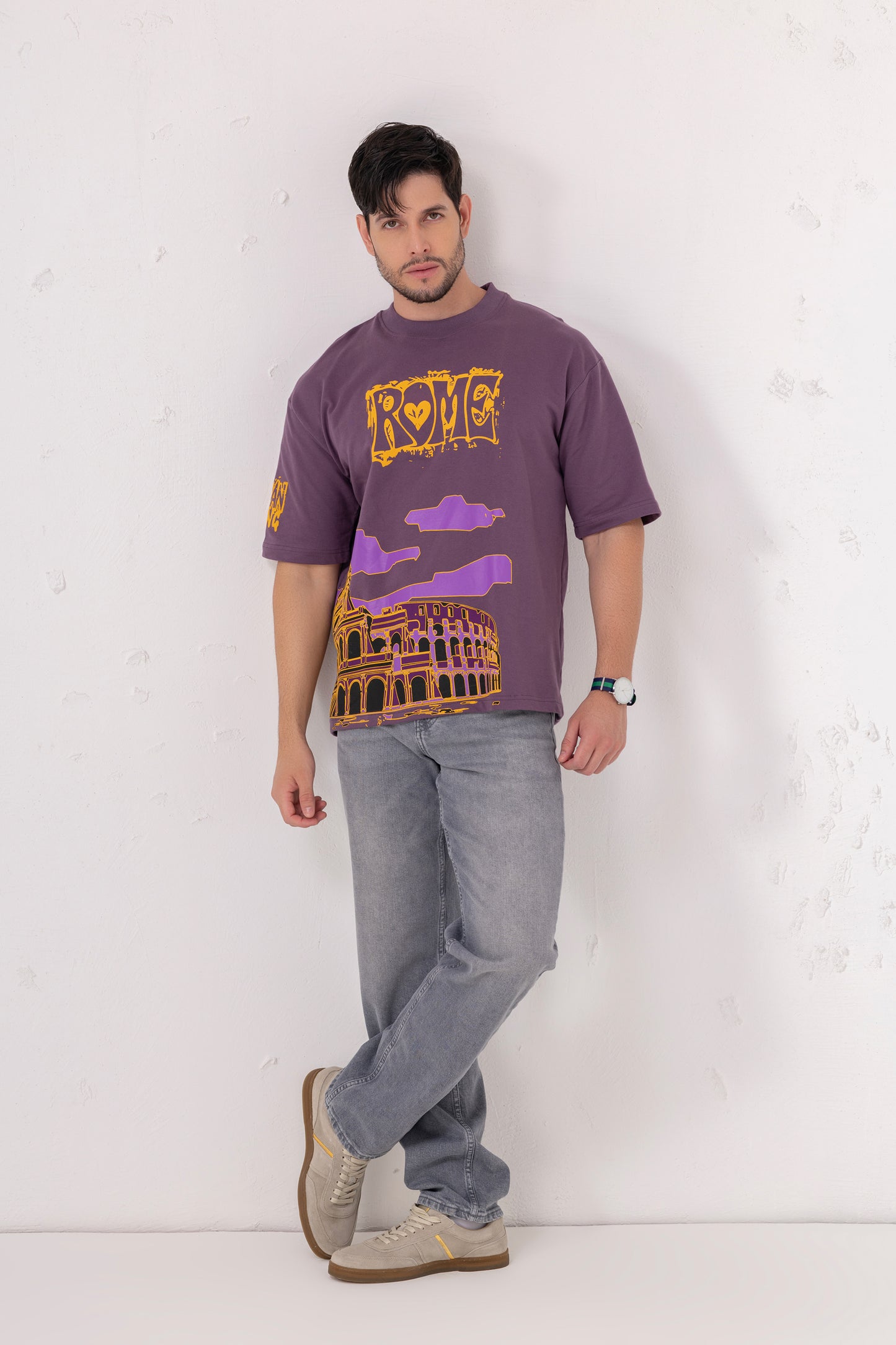 Rome Print Oversized T-Shirt
