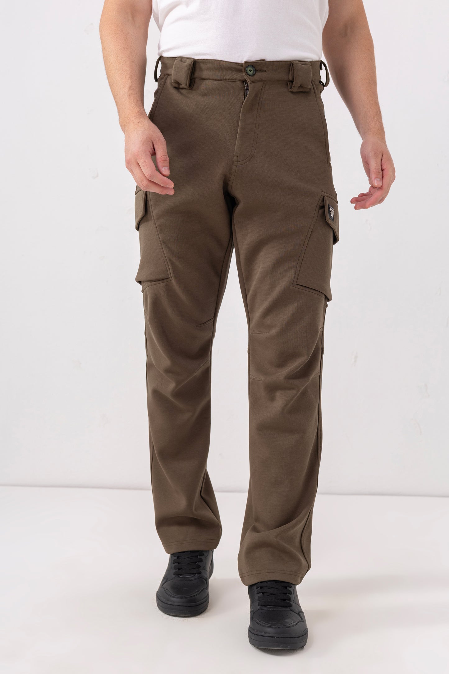 Tactical Excellence – Stretch Khaki Cargo Pants for Men