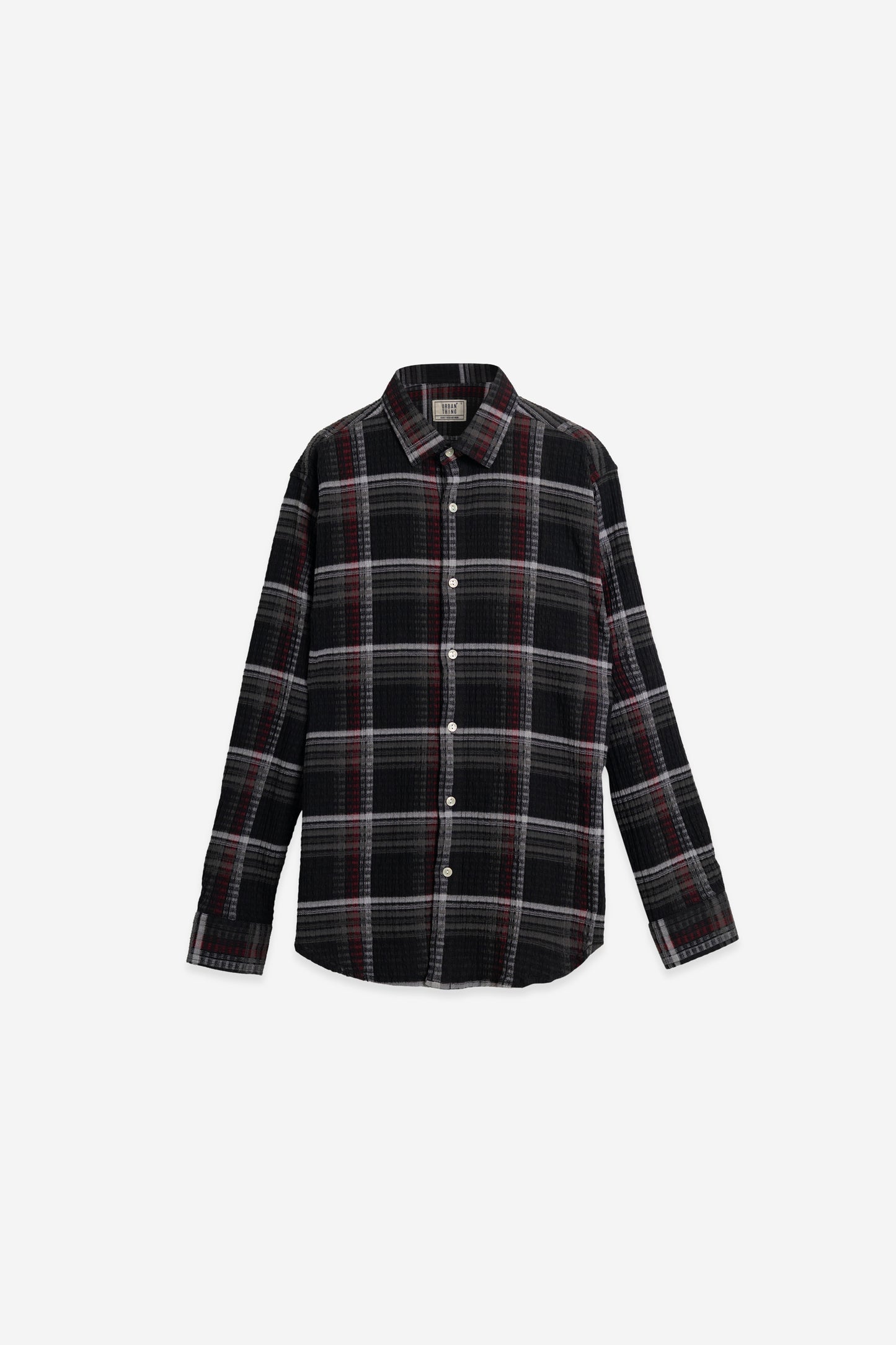 Black & Red Checked Casual Shirt – Cotton Blend Comfort