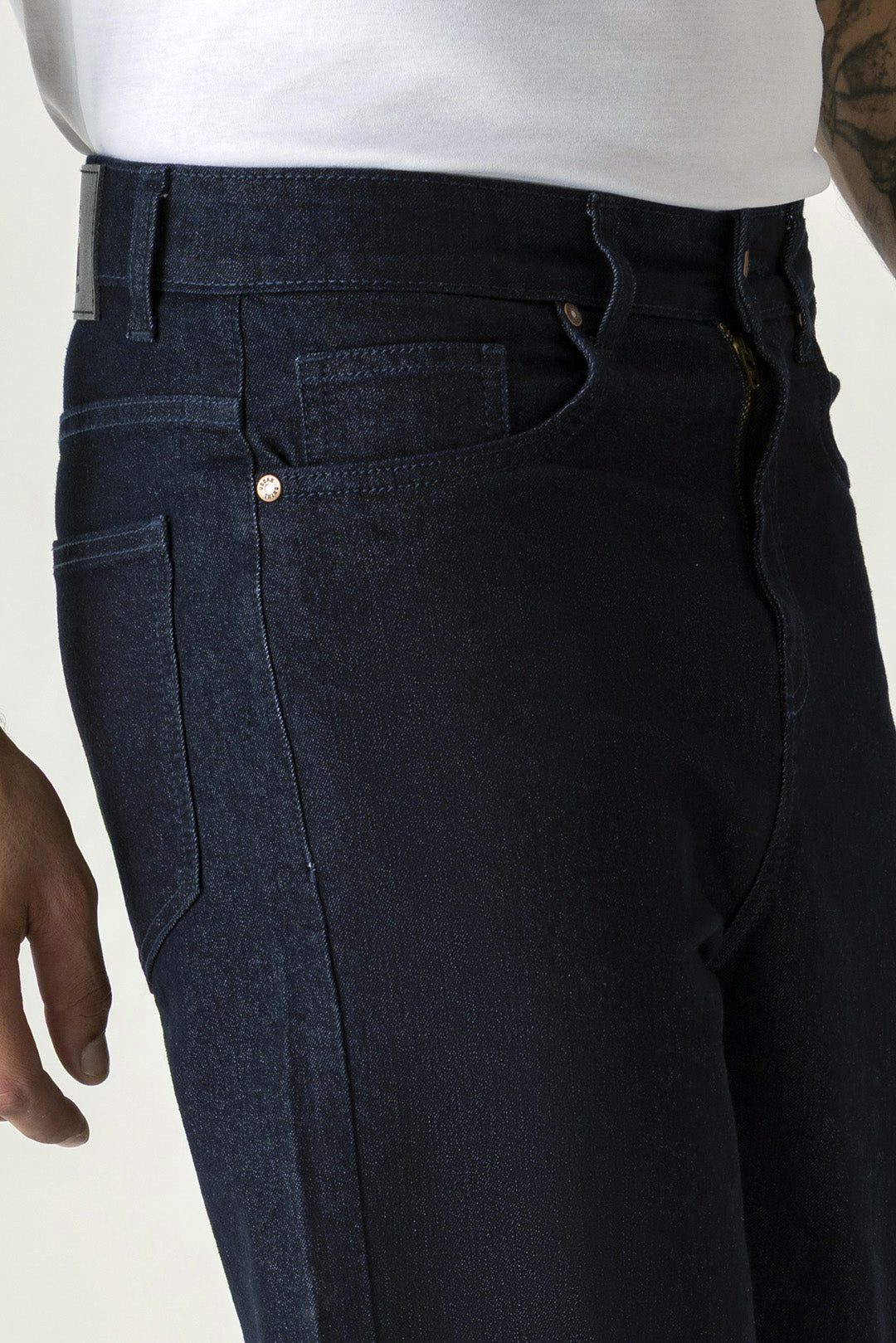 Cotton Raw Blue Relaxed Straight Indigo Jeans