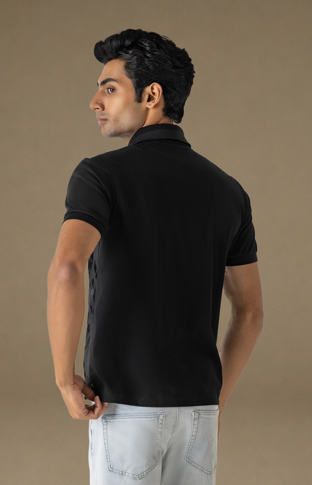 Noir Flock Polo