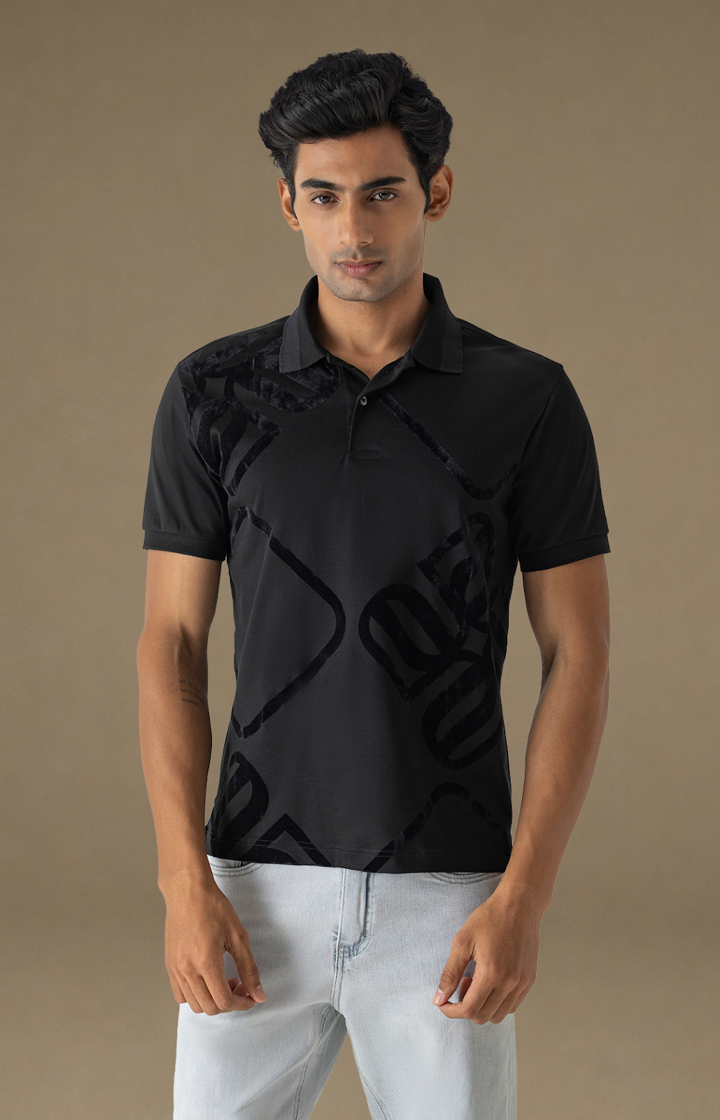 Noir Flock Polo