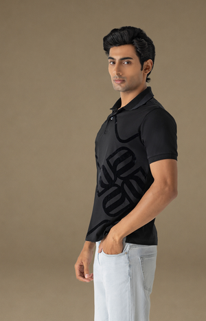 Noir Flock Polo