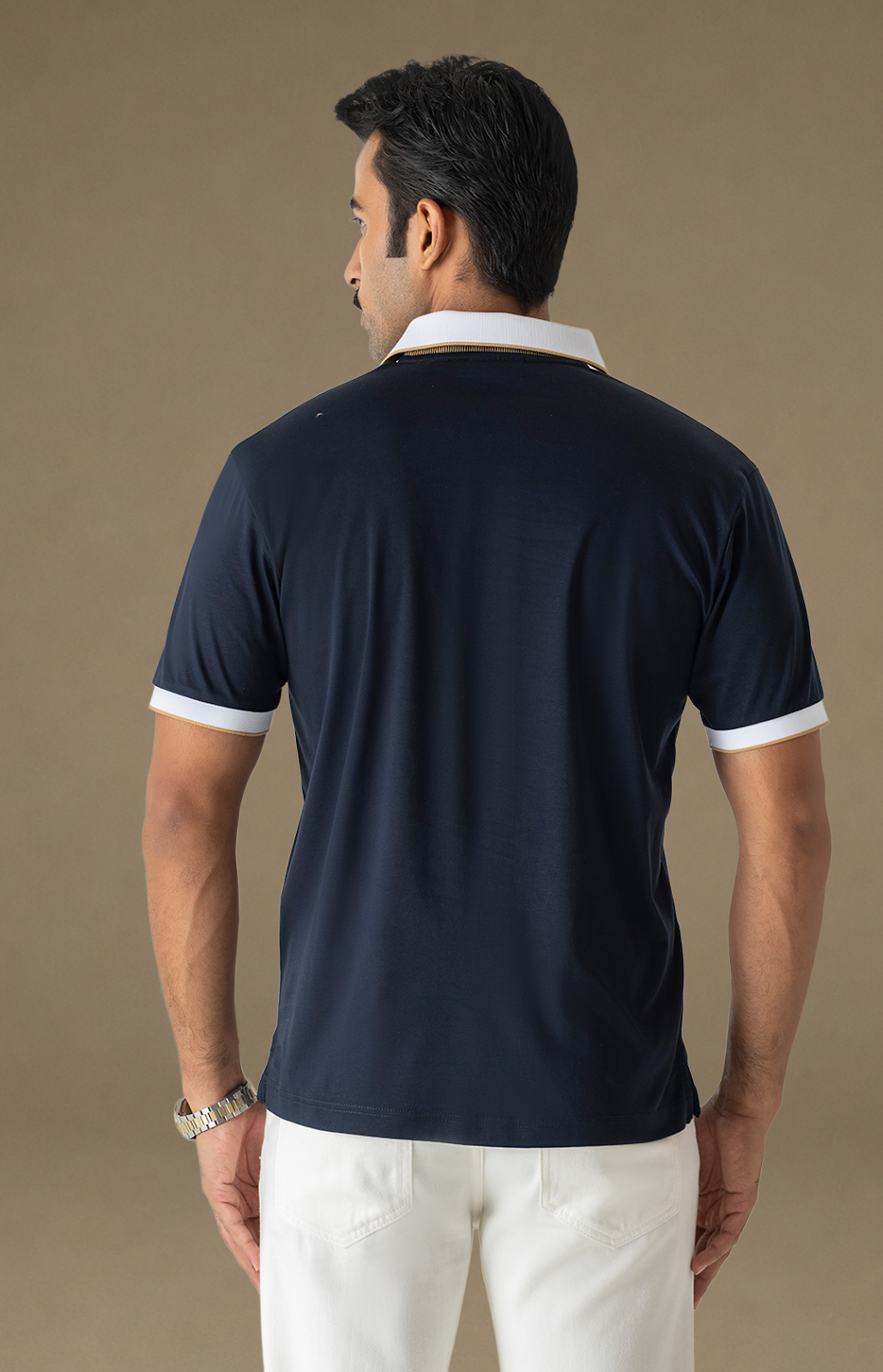 Navy Block Polo