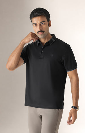 Black Check Polo