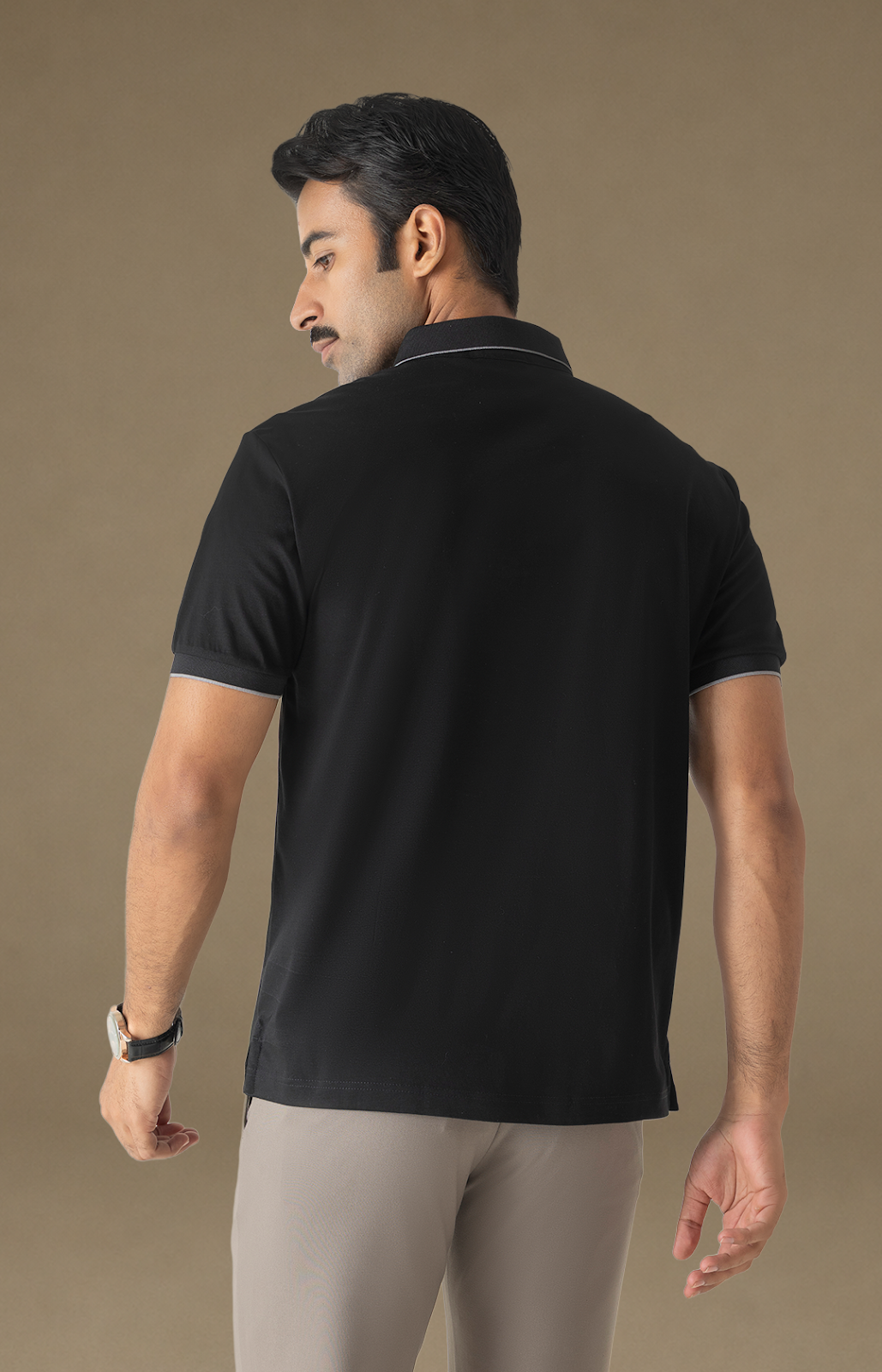 Noir Check Polo