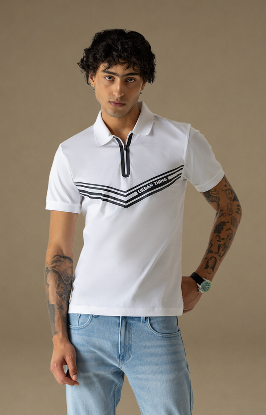 Ivory Zip Polo