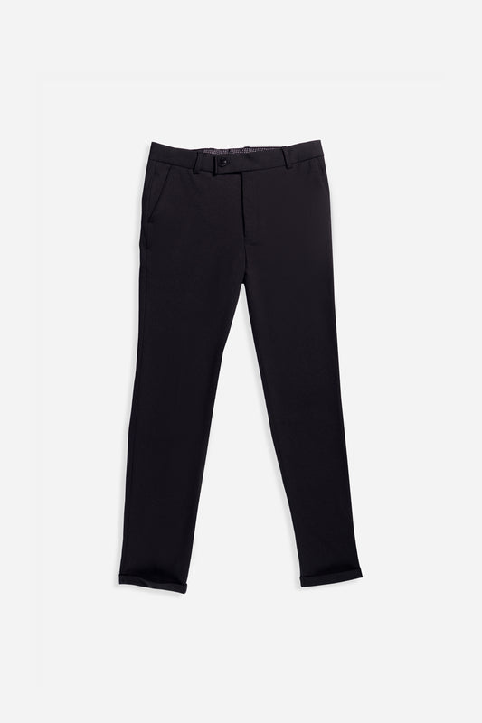 Urban Thing Slim Textured Black Trouser – Formal to Party-Ready