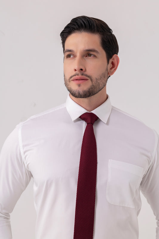 White Premium Blend Giza Cotton Formal Shirt. BE SHARP by Urban Thing.