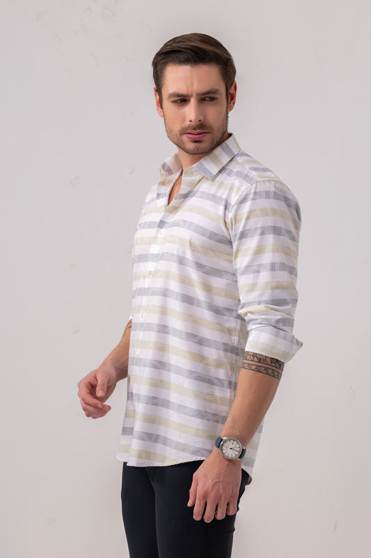 Professional Precision Flat Weave Cotton Shirt. Vyne by Urban Thing.