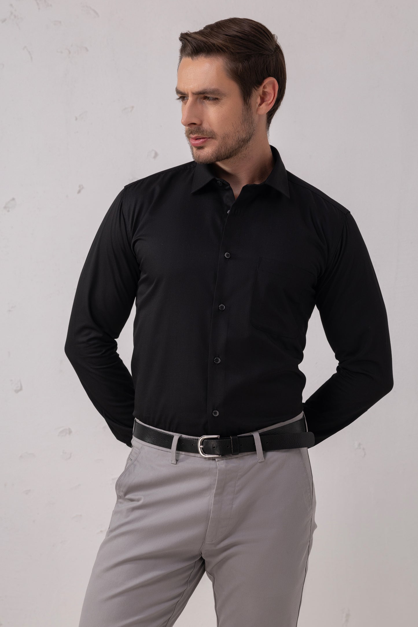 Black Premium Blend Formal Shirt