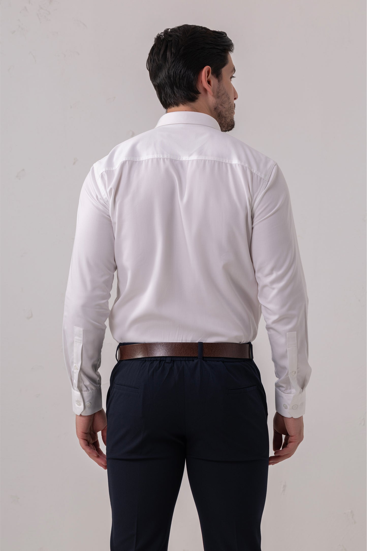 White Premium Blend Giza Cotton Formal Shirt. BE SHARP by Urban Thing.