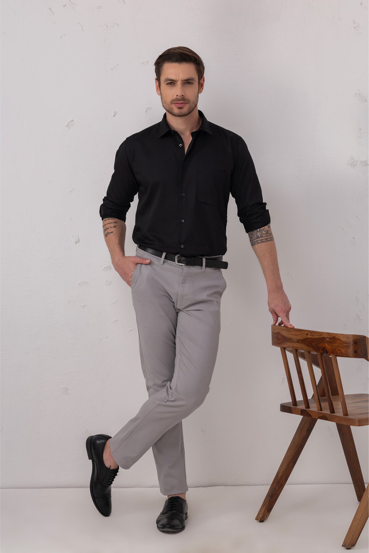 Black Premium Blend Formal Shirt