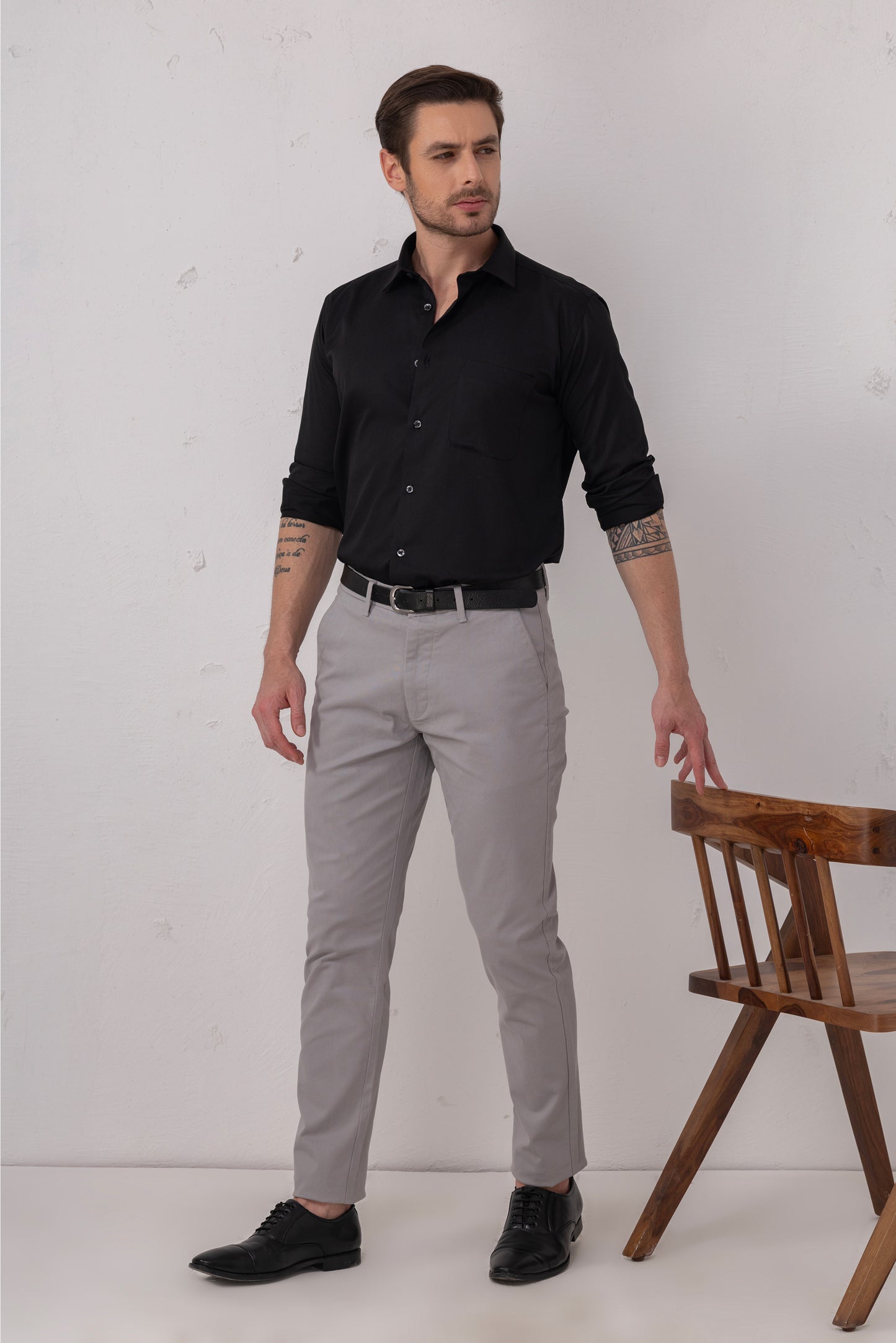 Black Premium Blend Formal Shirt