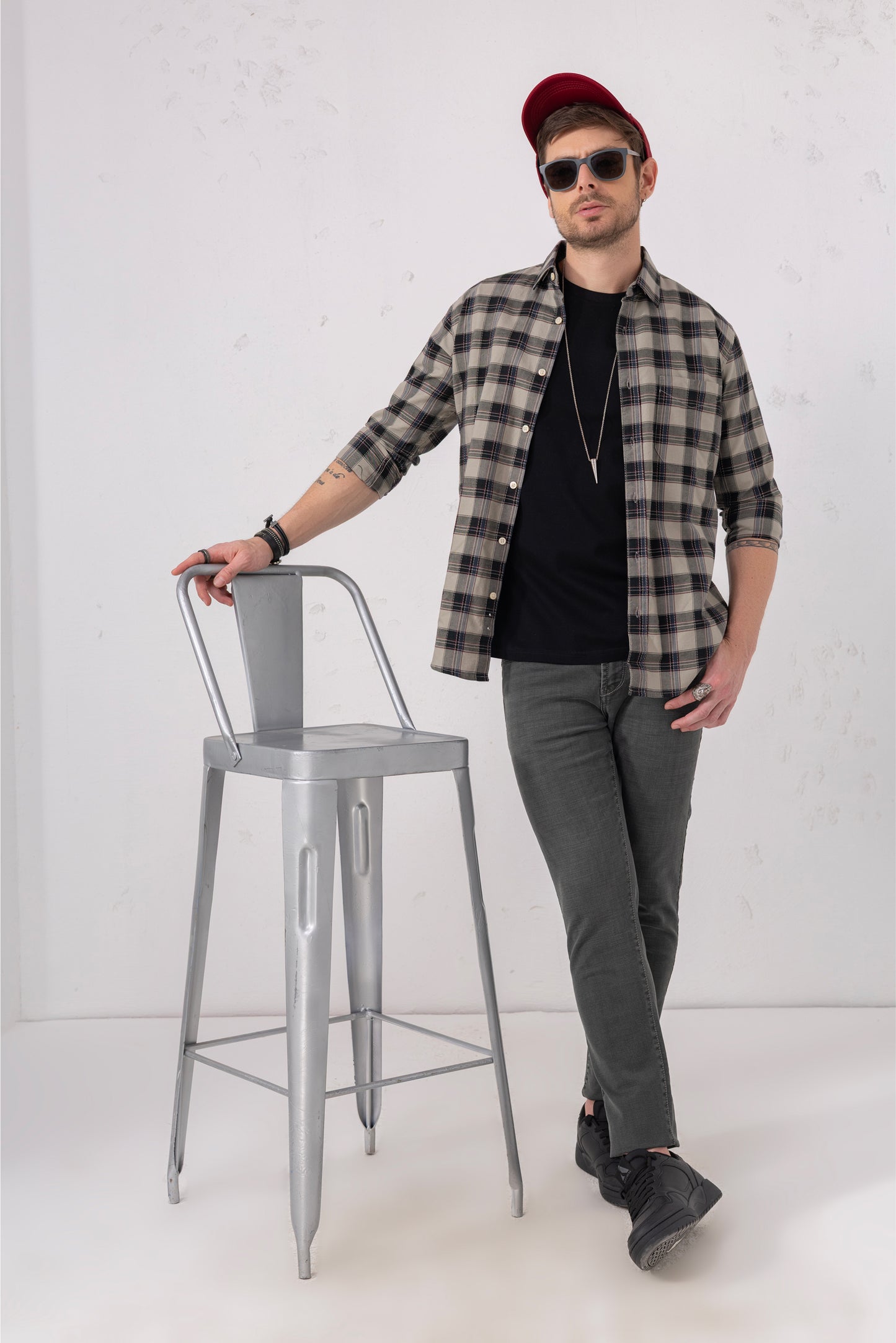 Jet Black Cotton Lycra Premium Shirt
