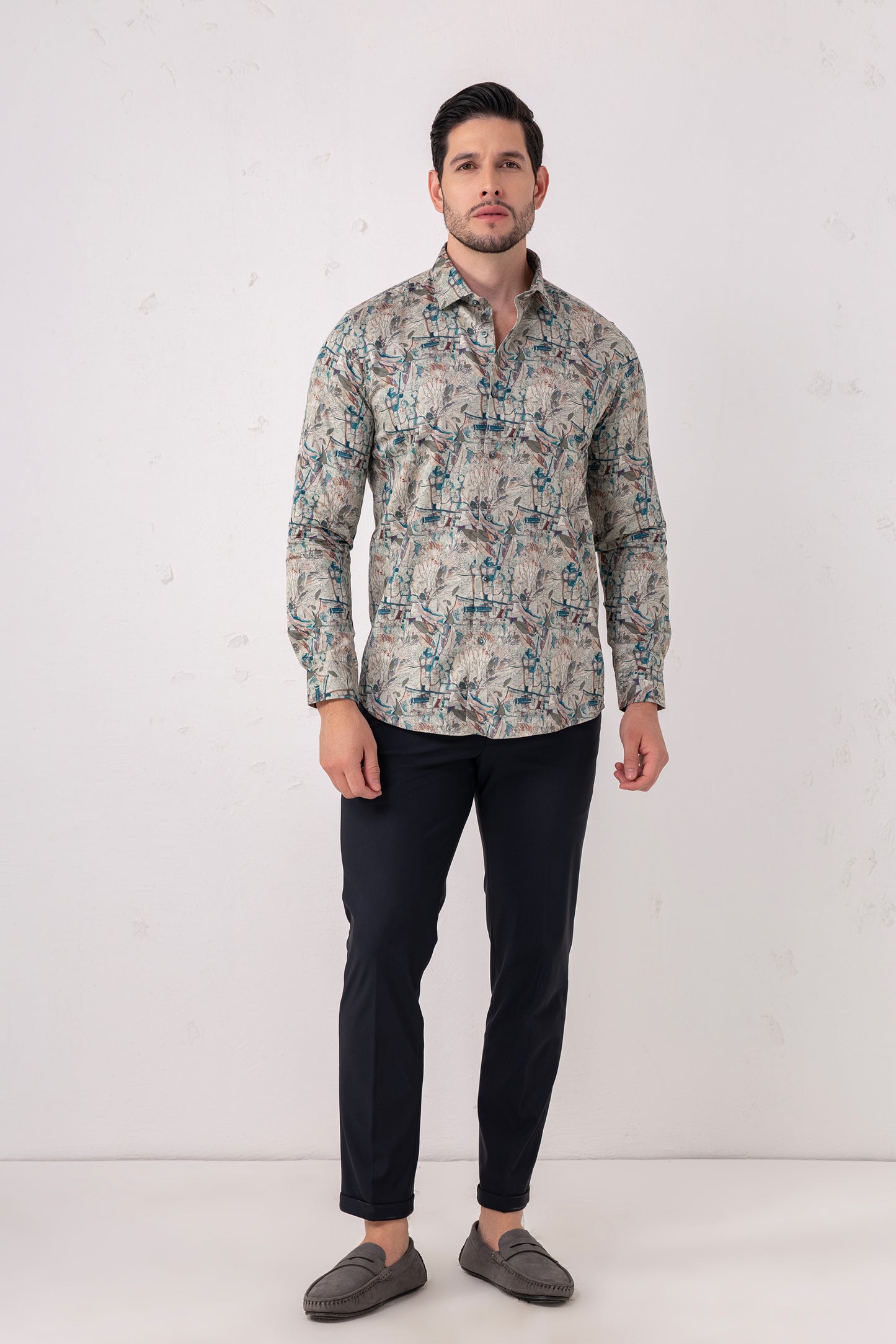 Botanical Elegance 100% Cotton Shirt. Vyne by Urban Thing.